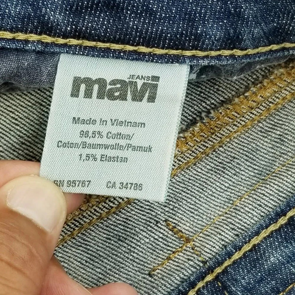 Mavi Size 27 Alma Cuffed Cropped Capris Blue Jeans - Picture 10 of 10